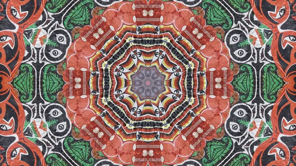 Mycket Vackra Tryckta Motiv För Textil Keramik Tapet Design Kalejdoskop — Stockfoto