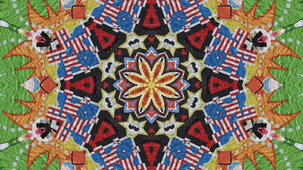 Mycket Vackra Tryckta Motiv För Textil Keramik Tapet Design Kalejdoskop — Stockfoto