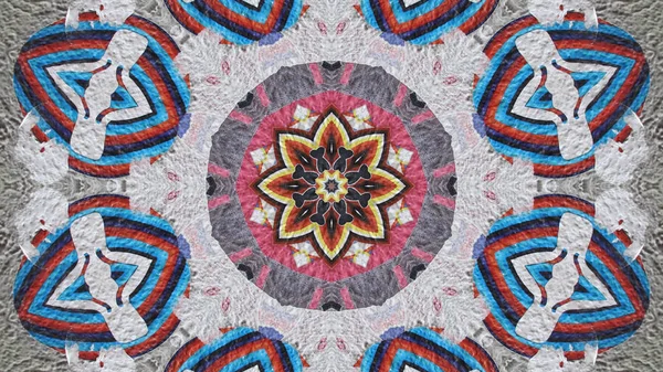 Very Beautiful Print Motifs Textile Ceramic Wallpaper Design Kaleidoscope Images — 스톡 사진