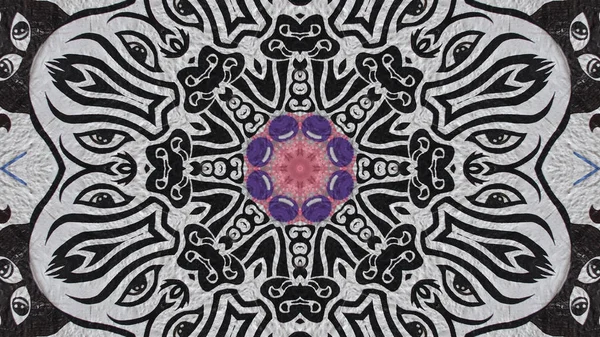 Very Beautiful Print Motifs Textile Ceramic Wallpaper Design Kaleidoscope Images — 스톡 사진