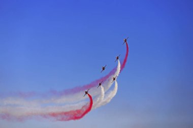 Türkiye / İzmir 09.Epril .2019 Türk yıldızlarının İzmir 'in işgalinden kurtuluşunu kutlamak için hava gösterileri.