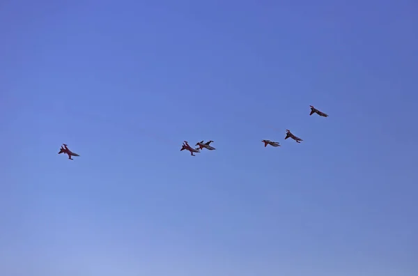 Türkiye Zmir Epril 2019 Türk Yıldızlarının Zmir Işgalinden Kurtuluşunu Kutlamak — Stok fotoğraf