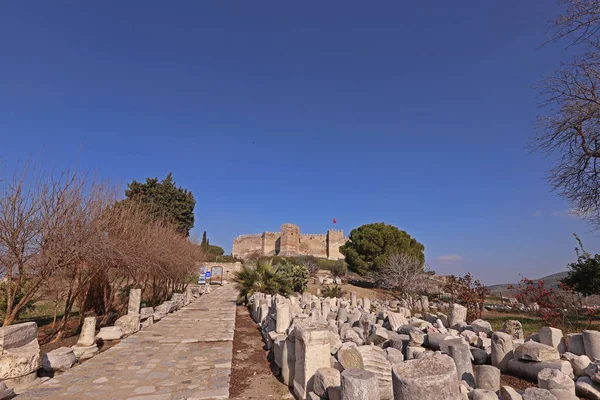 Vue Sur Forteresse Byzantine Château Ayasuluk Seluk — Photo