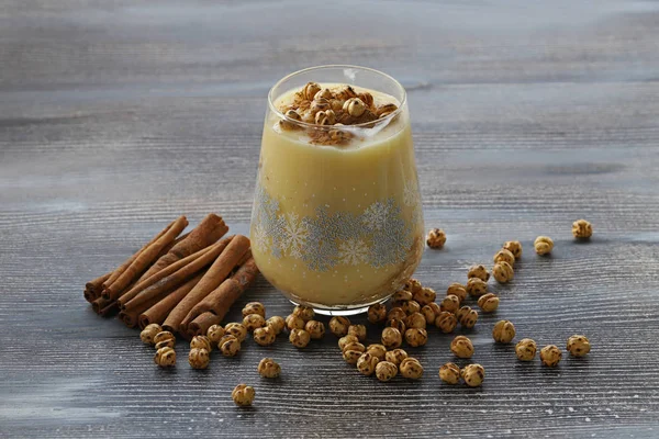 Boza Nebo Bosa Tradiční Turecký Nápoj Praženou Cizrnou Boza Nebo — Stock fotografie