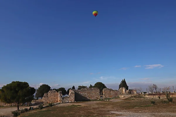 Turquia Denizli Fevereiro 2020 Pamukkale Hierápolis Cidade Antiga — Fotografia de Stock