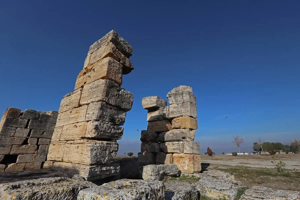 Turecko Denizli Únor 2020 Pamukkale Hierapolis Starobylé Město — Stock fotografie