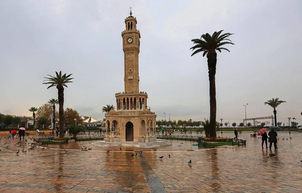 Turkey Zmir November 2019 Clock Tower Located Konak Square — Stock Photo, Image