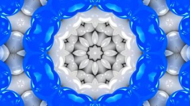 Soyut hareket grafikleri ve canlandırılmış arkaplan beyaz ve mavi boncuklar.