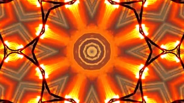 Hypnotisches Kaleidoskop Bühne Visuelle Schleife Für Konzert Nachtclub Musikvideo Veranstaltungen — Stockvideo