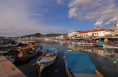 Izmir / Turkey - 6th March, 2020: Former Foca coastal tourist harbor.