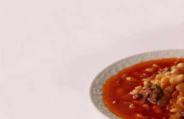 Türk usulü et fasulyesi yemeği.