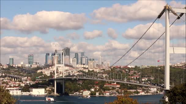 Turkey Istanbul Bosphorus Bridge — Stock Video