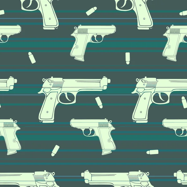 Pistolets colorés motif sans couture — Image vectorielle