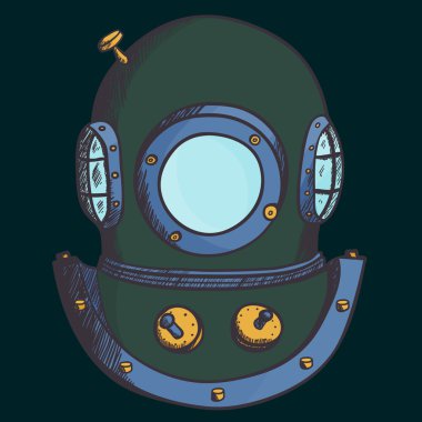 Retro dalgıç kask