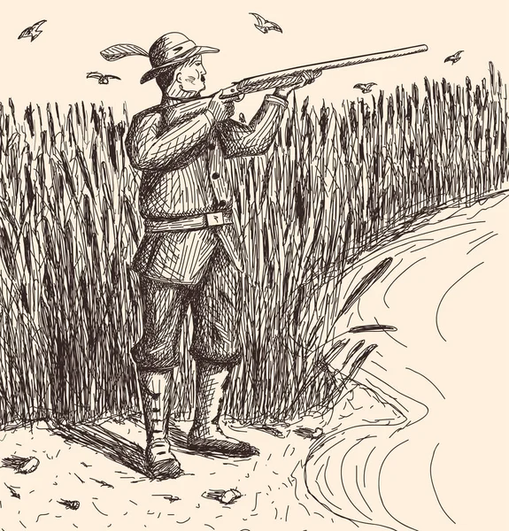 Ручной охотник — стоковый вектор