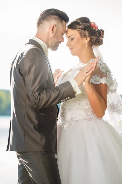 Porträt eines schönen Hochzeitspaares — Stockfoto