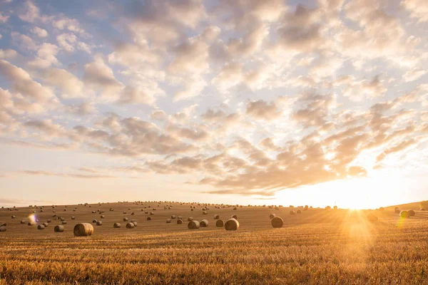 Straw bales are the beautiful scenery — Stock Photo, Image