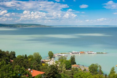 Turquoise Balaton lake clipart