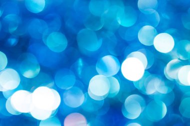 Noel ve yeni yıl mavi ufuk bokeh arka plan bulanık
