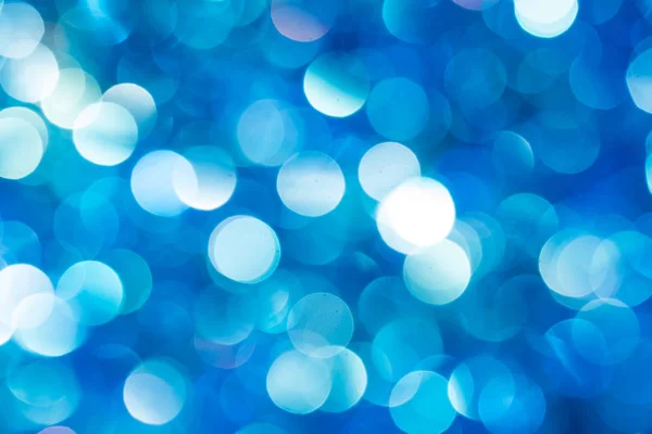 Karácsonyi és újévi kék elmosódott háttér defocused bokeh — Stock Fotó