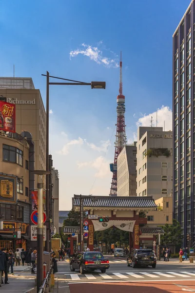 Tokyo Japan March 2020 Tokyo Tower Ancient Entrance Gate Funeral — Stock Photo, Image