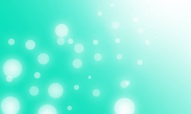 Yeşil arkaplan illüstrasyonunda açık beyaz bokeh