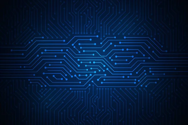 抽象技术背景 蓝色电路板模式 — 图库矢量图片