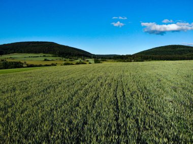 Spessart 'taki harika evimizin hava fotoğrafları. Tarım burada odak noktamız..