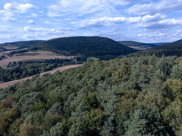 Luftbilder Unseres Wunderschenen Spessart Ein Toller Blick Auf Den Wald — стокове фото
