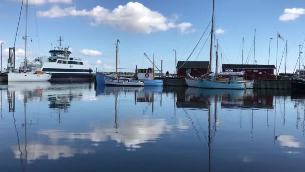 Danish Harbour Holbk City — Stock Video