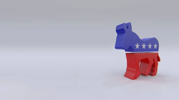 Usa Political Parties Symbols Democrats Repbublans Rendering — 图库照片