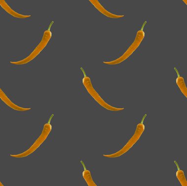 Gri arka planda sarı biberler