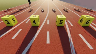 Atletik yolda çalışan kadın 