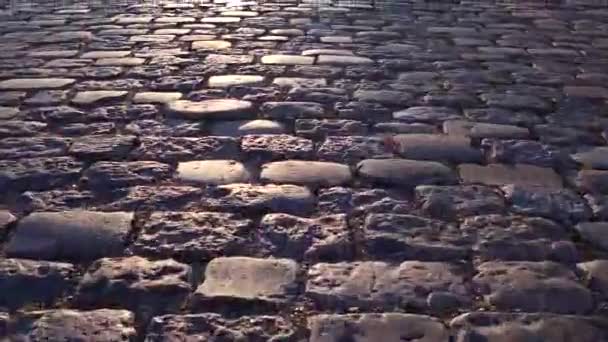 Old Road Made Stone Kalundborg Denmark — Stock Video