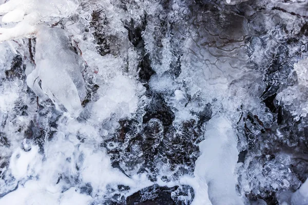 Primo piano del torrente congelato — Foto Stock