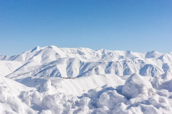 Berg, ochtend, winter, sneeuwlandschap — Stockfoto