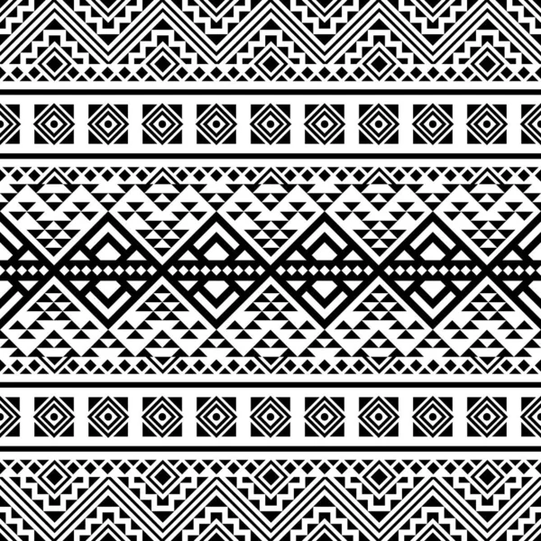 Patrón Étnico Tribal Color Blanco Negro Diseño Para Bakcground Marco — Archivo Imágenes Vectoriales