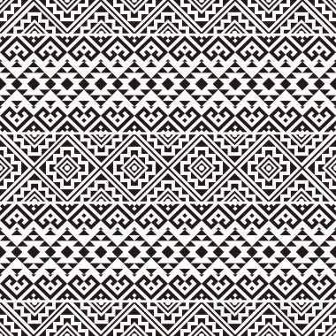Geometrik Aztek Etnik Kusursuz Desen 