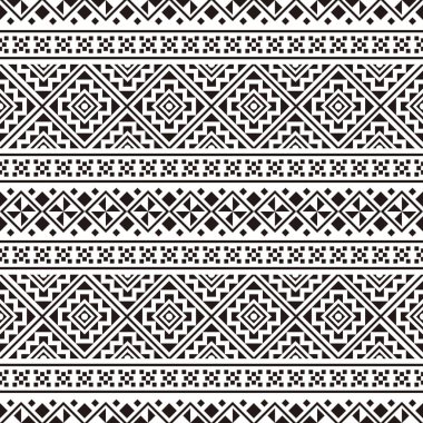 Geometrik Aztek Etnik Kusursuz Desen 