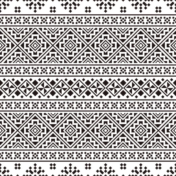 Geometric Aztec Ethnic Seamless Pattern — Stock Vector