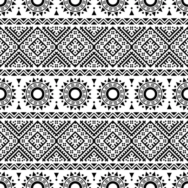 黒と白の三つ編みの民族模様。背景やフレームのデザイン — ストックベクタ