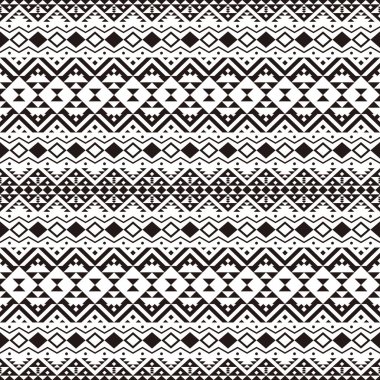 Siyah ve beyaz renklerde kusursuz etnik kalıplar. Siyah Beyaz Kabile Modeli