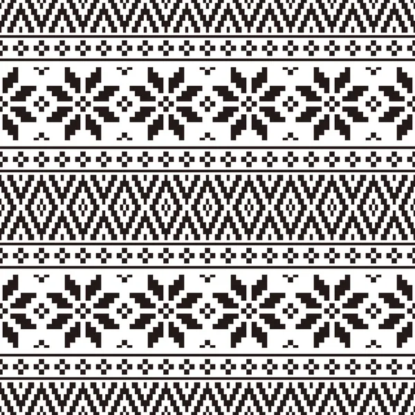 Joyeux Noël sans couture Pattern Vector. Forme aztèque de Noël et conception géométrique tribale. Aztèque, Inca, Egypte, Indien, Scandinave, Tsigane, Mexicain, ornement de tradition folklorique — Image vectorielle