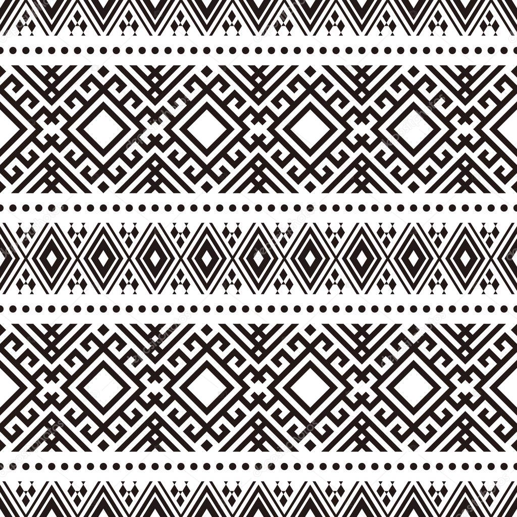 Ikat Ethnic Aztec Pattern Design. Illustration of Seamless Ethnic Pattern Vector