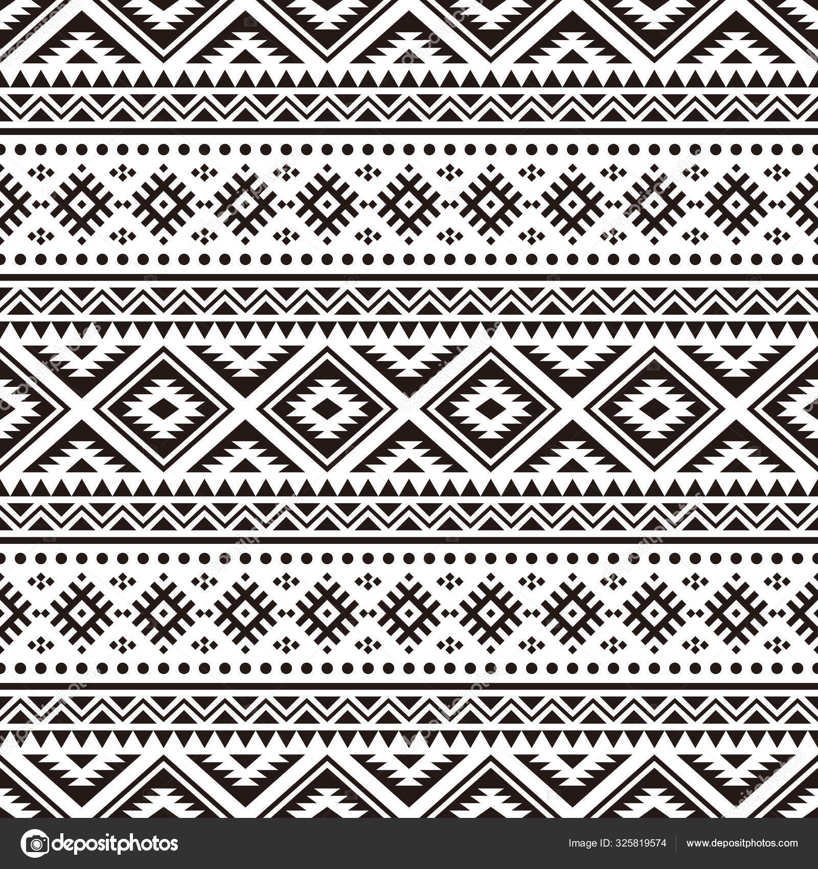 Ikat Ethnic Aztec Pattern Illustration Design in black and white color  Stock Vector by ©dimasadinugroho088.gmail.com 325819574