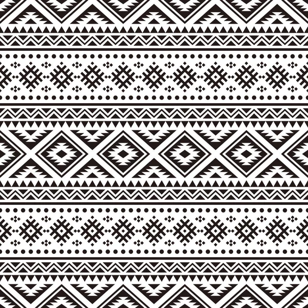 Икат Этнический ацтекский рисунок иллюстрации в черно-белом цвете — стоковый вектор