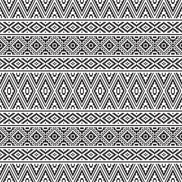Vector de patrón étnico negro color blanco — Archivo Imágenes Vectoriales
