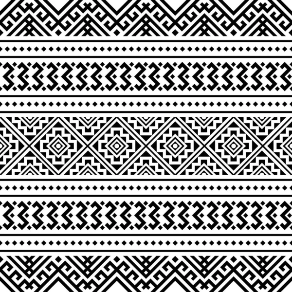 Tribal ethnic vector texture. Seamless striped pattern in Aztec style — Stock Vector