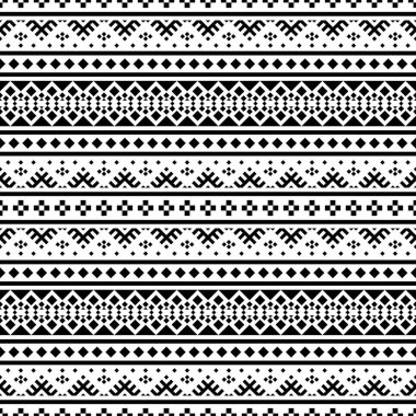 Kabile etnik vektör dokusu. Aztek tarzında kusursuz çizgili desen