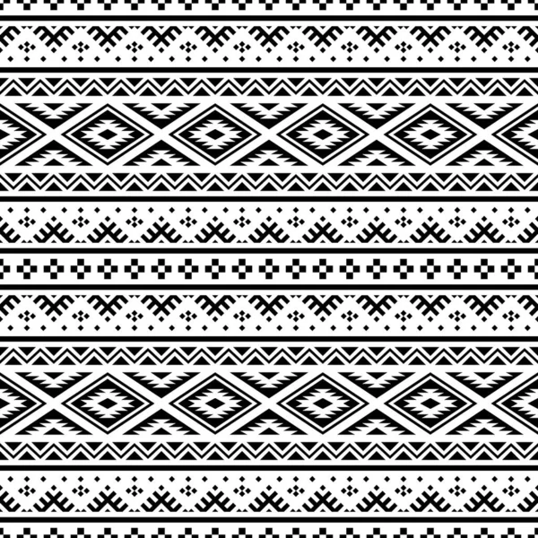Aztec tribal seamless black and white pattern Stock Vector Image by ...